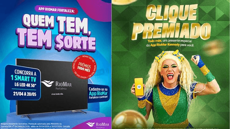 RioMar Fortaleza e RioMar Kennedy apostam em sorteios exclusivos via App para fidelizar clientes